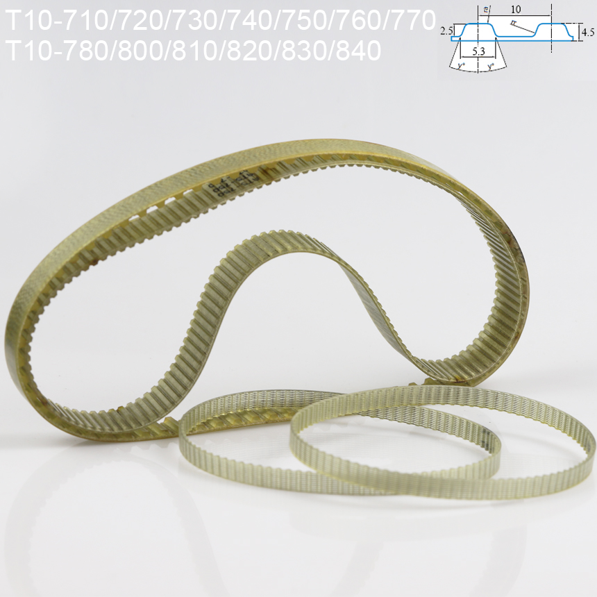 Timing Belt - T10-710/720/730/740/750/760/770/780/800/810/820/830/840 10mm Adımlı T10 PU Çelik