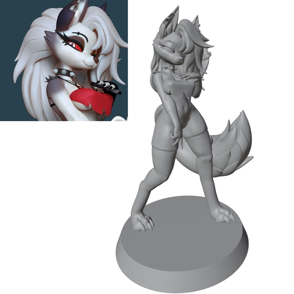 3D Printing For Dummies - 1/24=75mm-1/10=175mm Anime Karakter Heykeli GK Minyatür