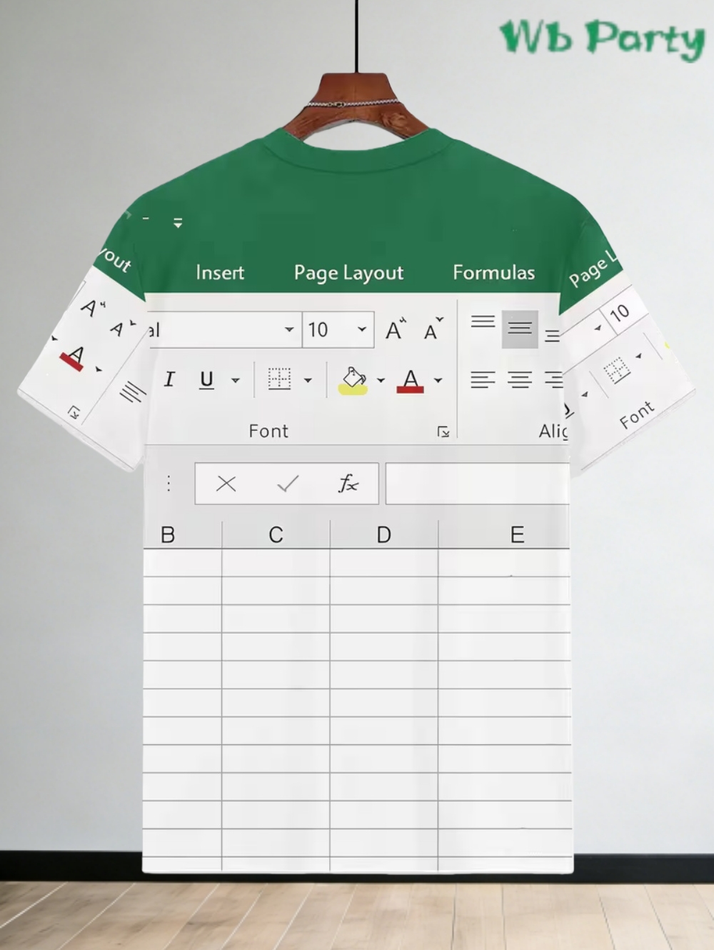 3D Printing Online Service - Erkekler için rahat Excel Tshirt 3D