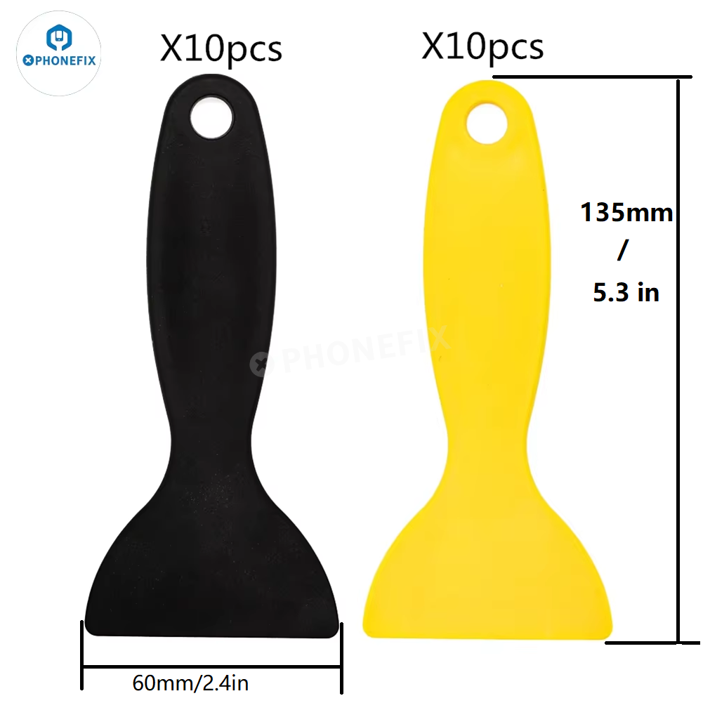 Print Removal Spatula - 10 adet 6 cm Plastik Kazıyıcı