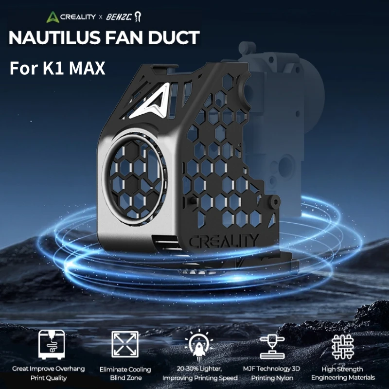 3D Printing Overhangs - Creality X BEN2C Nautilus Fan Kanalı,