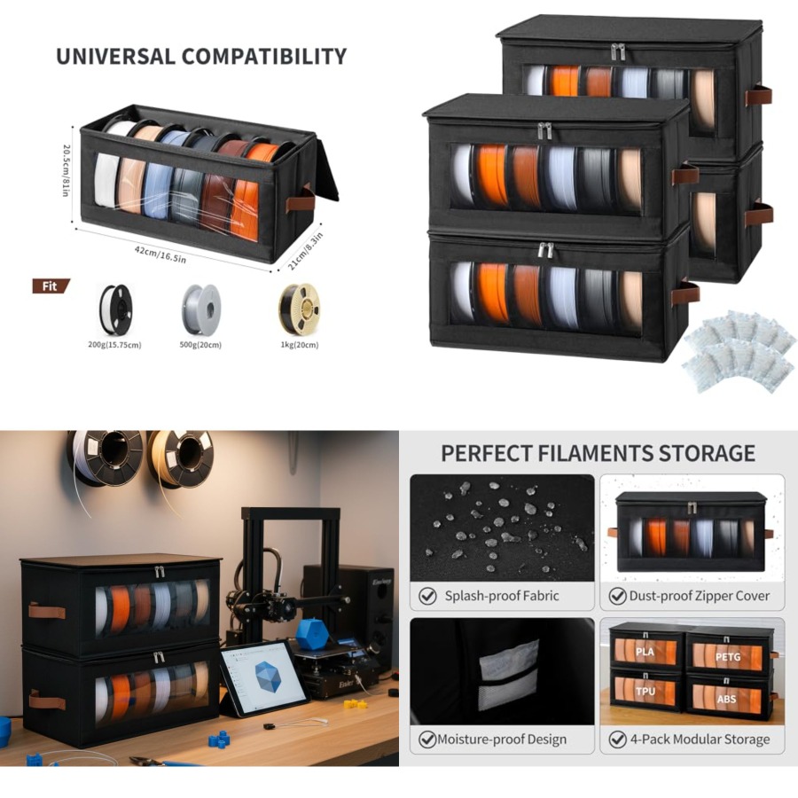 3D Printing Filament - Filament Saklama Kutusu - 4'lü Paket