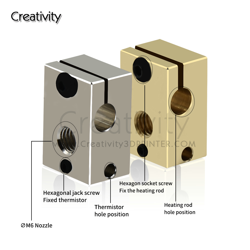 V6 PT100 Isıtıcı Bloğu Kaplama - 3D Printing Titanium incelemesi ve fiyatı