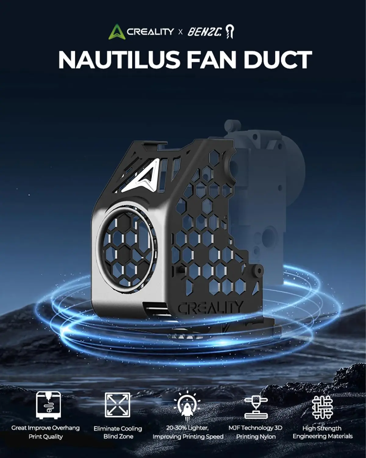 Creality X BEN2C Nautilus Fan  - 3D Printing Overhangs incelemesi ve fiyatı