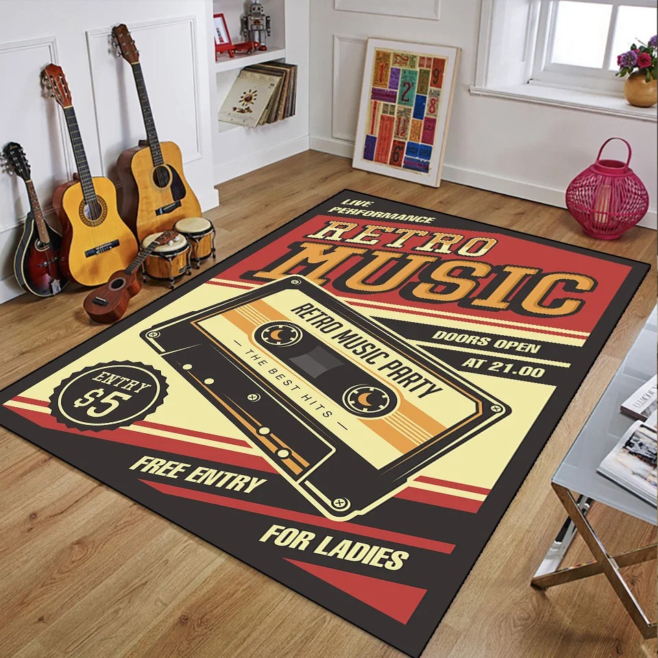 Retro Müzik Halıları Yatak Oda - 3D Printing Guitar incelemesi ve fiyatı